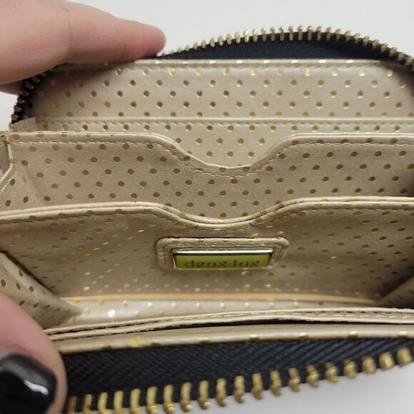 Deux Lux Golden Sparkle Wristlet Wallet - Picture 5 of 6